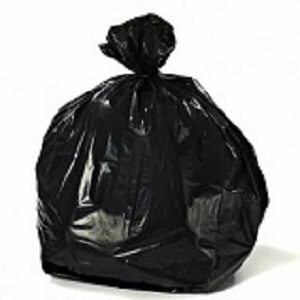 Recycled Low-Density Polyethylene Can Liners, 45 gal, 1.2 mil, 40" x 46", Black, Perforated, 10 Bags/Roll, 10 Rolls/Carton